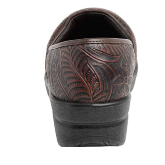 CUSHIONAIRE Clair Vegan Tooled Leather Comfort Clogs Women Brown 🆕📦🏃 💨⚡🚚 - Picture 4 of 15